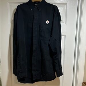 Steelers Reebok Black Button Down